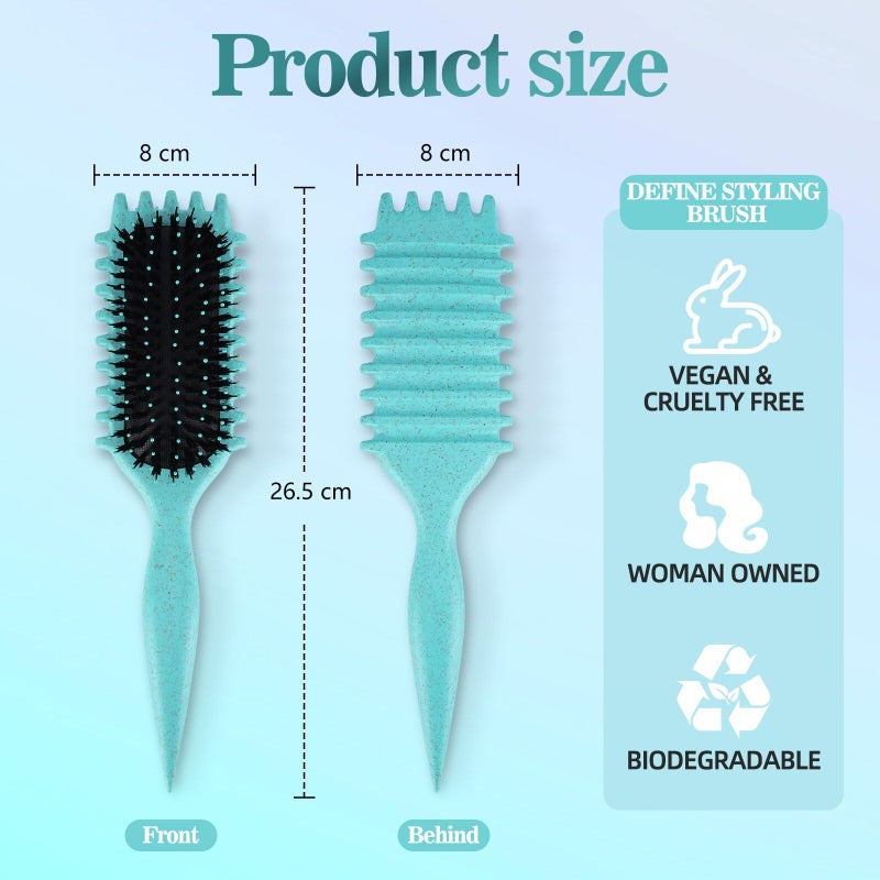 MklusiveTech Curling Brush By Candybrush Curly Hair Brush Designed Reduces Pulling and Curl Separation Curl Defining Brush Taking Care Of curly Hair Brush - Image 3