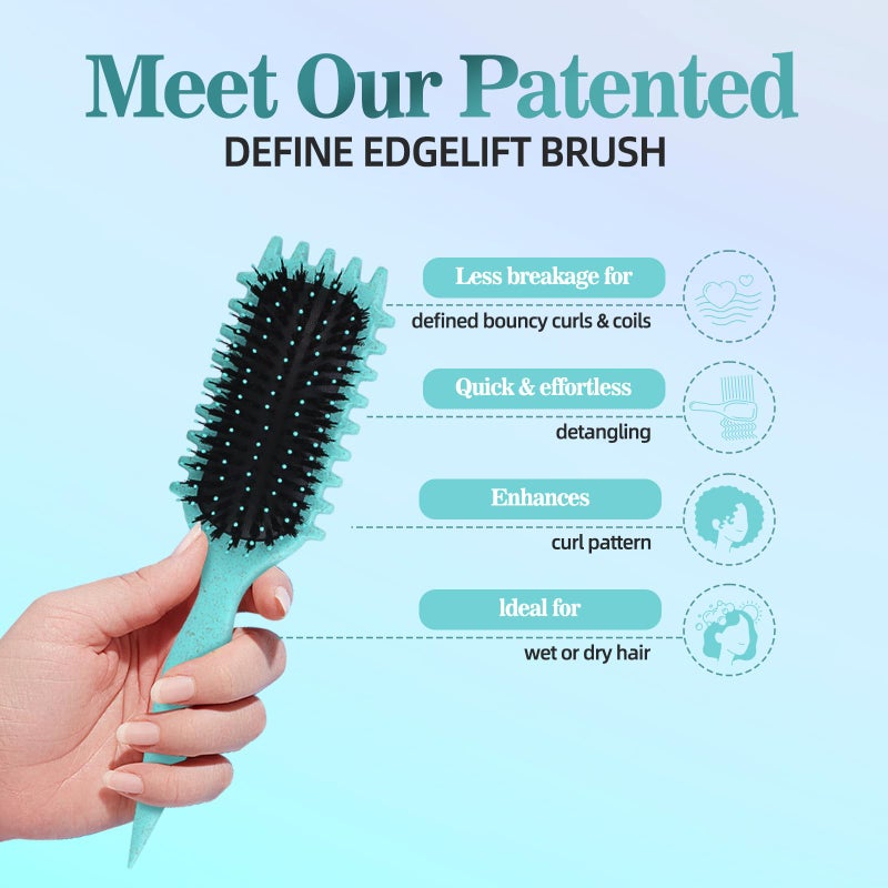 MklusiveTech Curling Brush By Candybrush Curly Hair Brush Designed Reduces Pulling and Curl Separation Curl Defining Brush Taking Care Of curly Hair Brush - Image 4