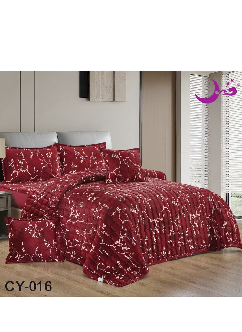 Moon Velvet printed bedspread, 6 pieces, size 250*230, for two people  - Image 1