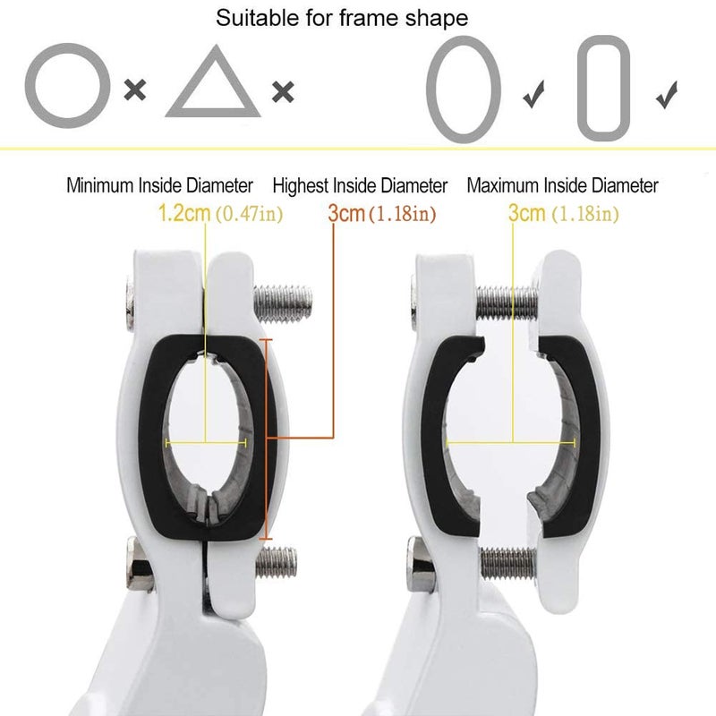 TOPCABIN Bicycle Adjustable Aluminium Alloy Bike Bicycle Kickstand Side Kickstand Fit for 22" 24" 26"- White - Image 3