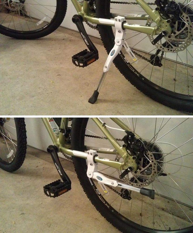 TOPCABIN Bicycle Adjustable Aluminium Alloy Bike Bicycle Kickstand Side Kickstand Fit for 22" 24" 26"- White - Image 5