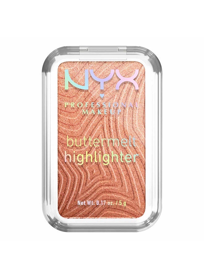NYX PROFESSIONAL MAKEUP Buttermelt Highlighter Powder Highlighter 12 HR Wear Fade And Transfer Resistant Butta in Bronze & Duck Plump Lip Plumping Lacquer - Nude Swings Bundle - Image 2