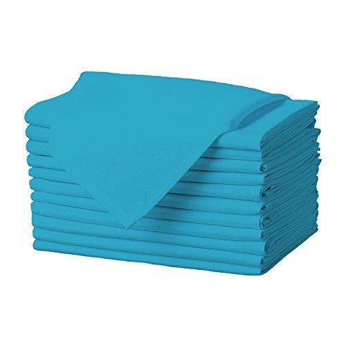 Gee Di Moda Cloth Napkins - 17 x 17 Inch Caribbean Dinner Napkins - Set of 12 Soft & Absorbent Washable Fabric Cloth Table Napkins with Hemmed Edges for Hotel Restaurant, Holiday Parties & Wedding - Image 1