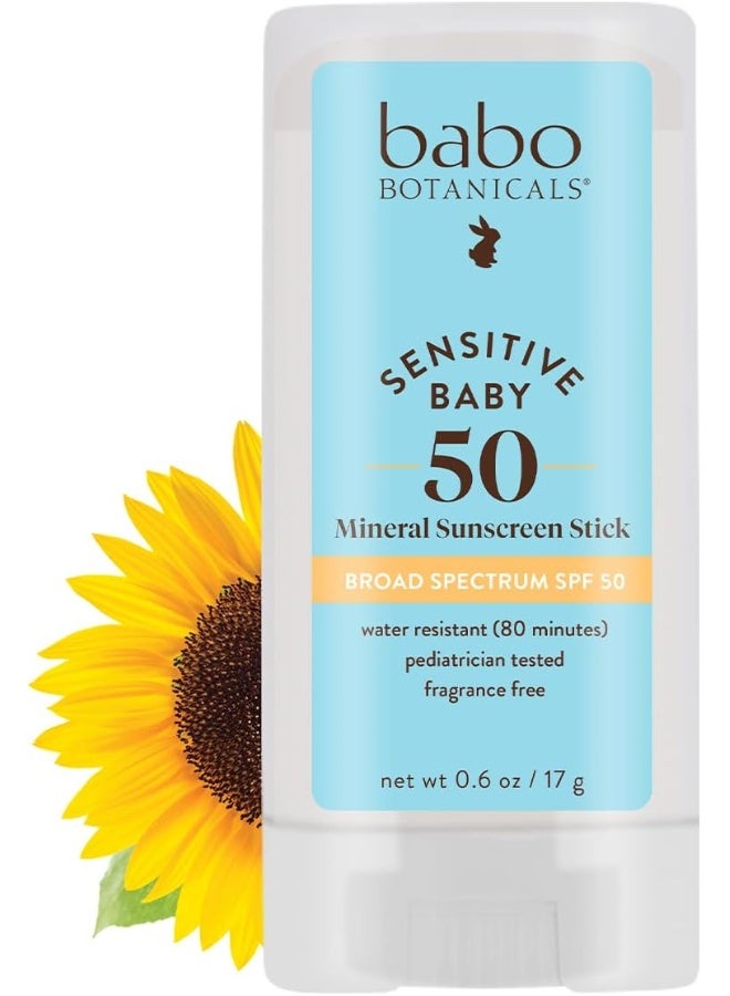 Babo Botanicals Babo Botanicals Sensitive Baby Mineral Sunscreen Stick SPF 50  - Image 1
