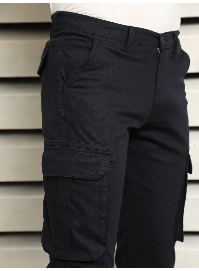 HIGH STAR Men's Navy Straight Trousers - Stylish and Versatile for All Occasions