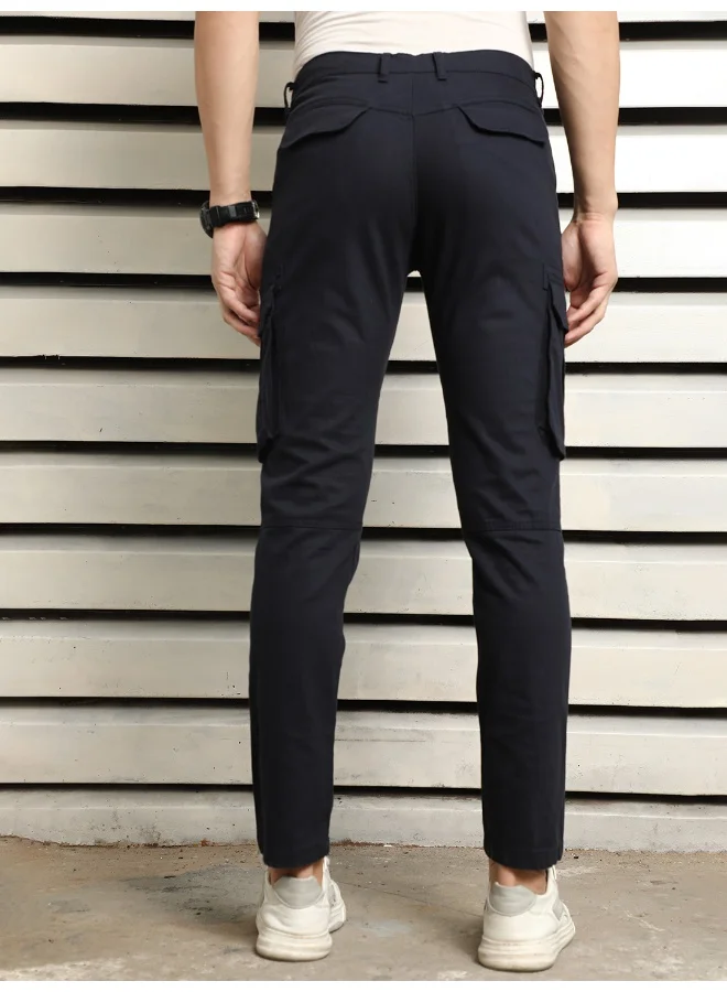 HIGH STAR Men's Navy Straight Trousers - Stylish and Versatile for All Occasions