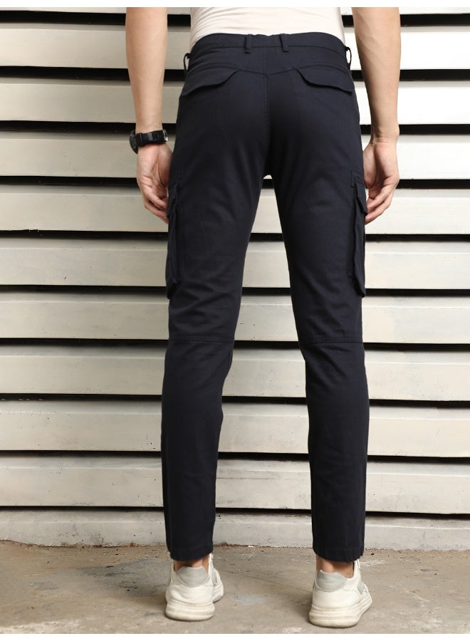 HIGH STAR Men's Navy Straight Trousers - Stylish and Versatile for All Occasions  - Image 5