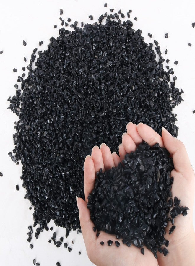 Anothera 7LB Polished Stones for Plants Smooth Natural Black River Rocks, Plant Aquarium Gravel Stones for Succulents Bonsai Terrarium Vase Fillers Fish Tank Indoor Outdoor Garden Decor（6-9 mm） - Image 1