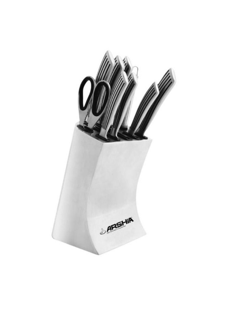 Arshia Titanium Non Stick German Steel 10pc Knife Set