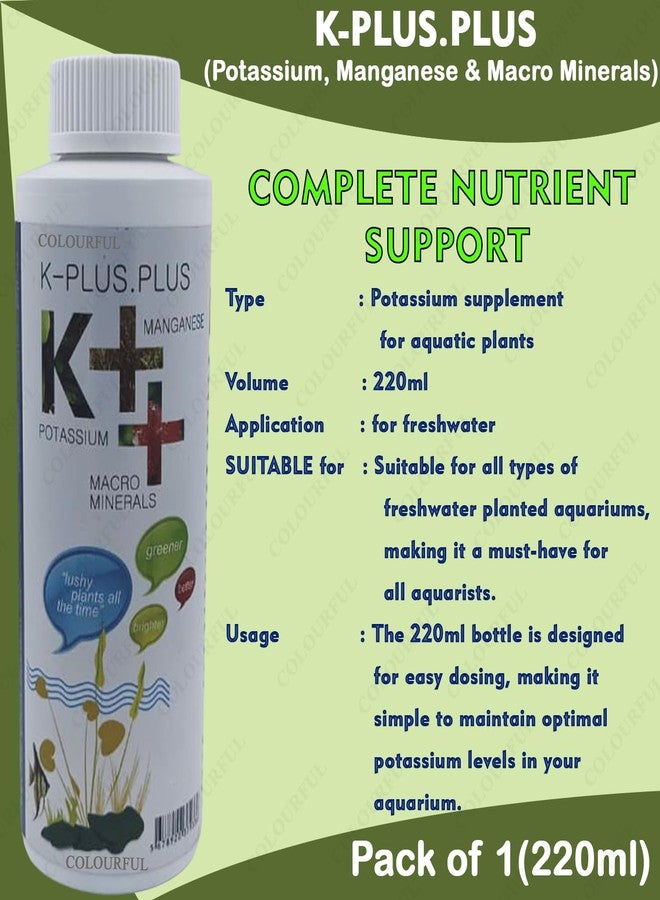COLOURFUL - Aquatic Remedies 4-in-1 Plant Care Combo: Plant Health 220ml + Plant Food 220ml + K++ 220ml + Phyto Carb 220ml - Ultimate Aquarium Plant Nutrition Solution - Image 3