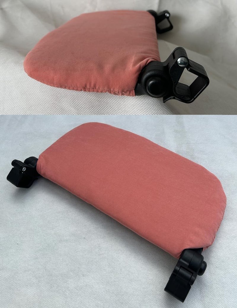 Feliliber Stroller Leg Rest Compatible with Babyzen YOYO - Foldable Stroller Without Disassembly - Extend 6.2 inch Easy to Attach & Clean, Soft Fabric (Ginger Pink) - Image 2