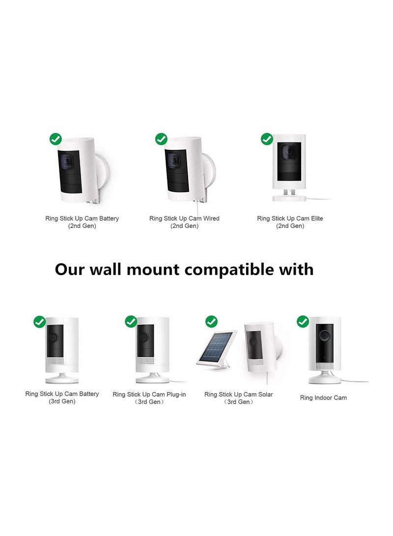3-Pack Black Security Wall Mount for Oculus Sensor, Arlo, Arlo Pro, and Stick Up Cam Wired - Metal Bracket for Indoor/Outdoor Use with 360° Rotation and 1/4" Screw Compatibility.  - Image 3