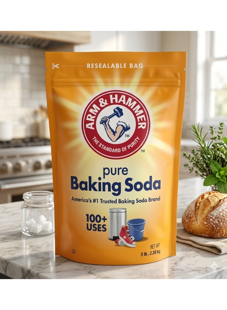 Arm & Hammer Pure Baking Soda For Baking Cleaning & Deodorizing 2.26 Kg - Image 4