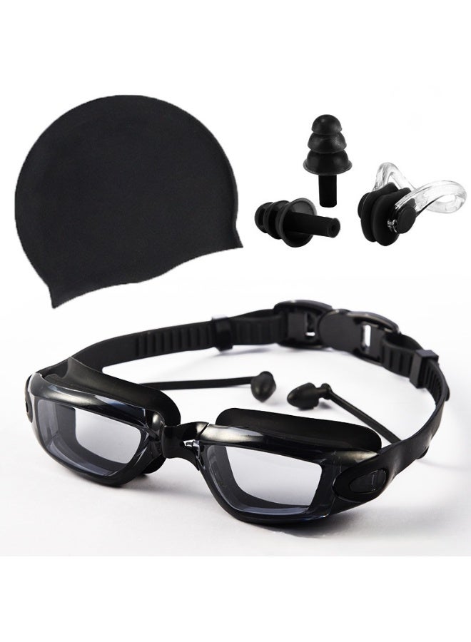 جاياتو مجموعة نظارات سباحة للبالغين مضادة للضباب ذات نظارات سباحة عالية الوضوح مزودة بأغطية سباكة - Image 1