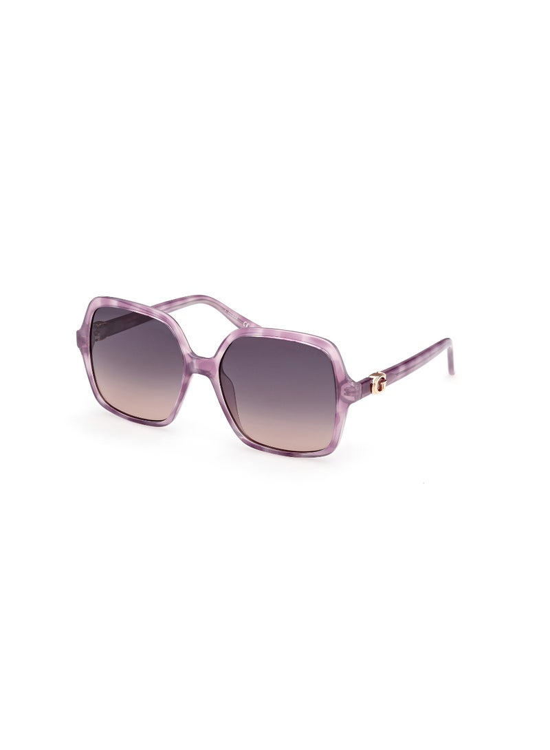 GUESS FULL RIM FEMALE SQUARE PURPLE INJECTED SUNGLASSES - Image 1