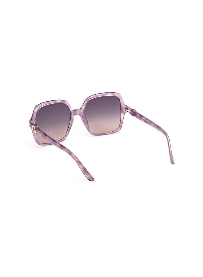 GUESS FULL RIM FEMALE SQUARE PURPLE INJECTED SUNGLASSES - Image 3
