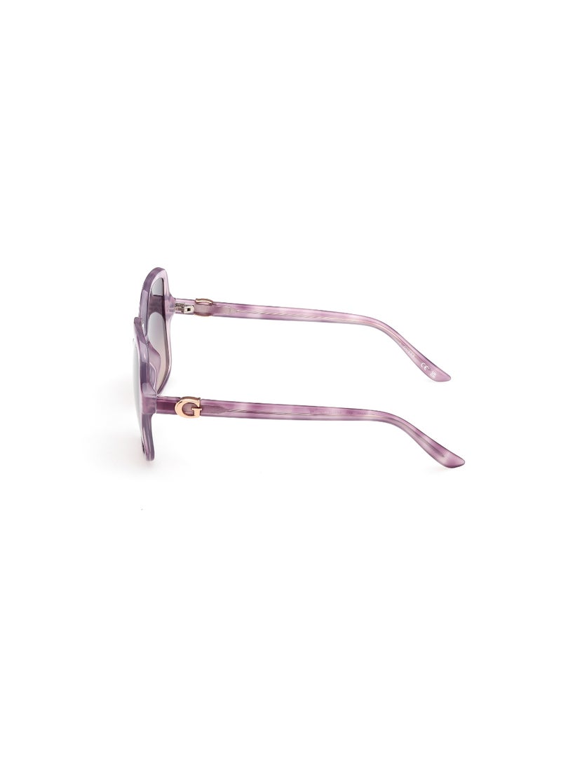 GUESS FULL RIM FEMALE SQUARE PURPLE INJECTED SUNGLASSES - Image 2