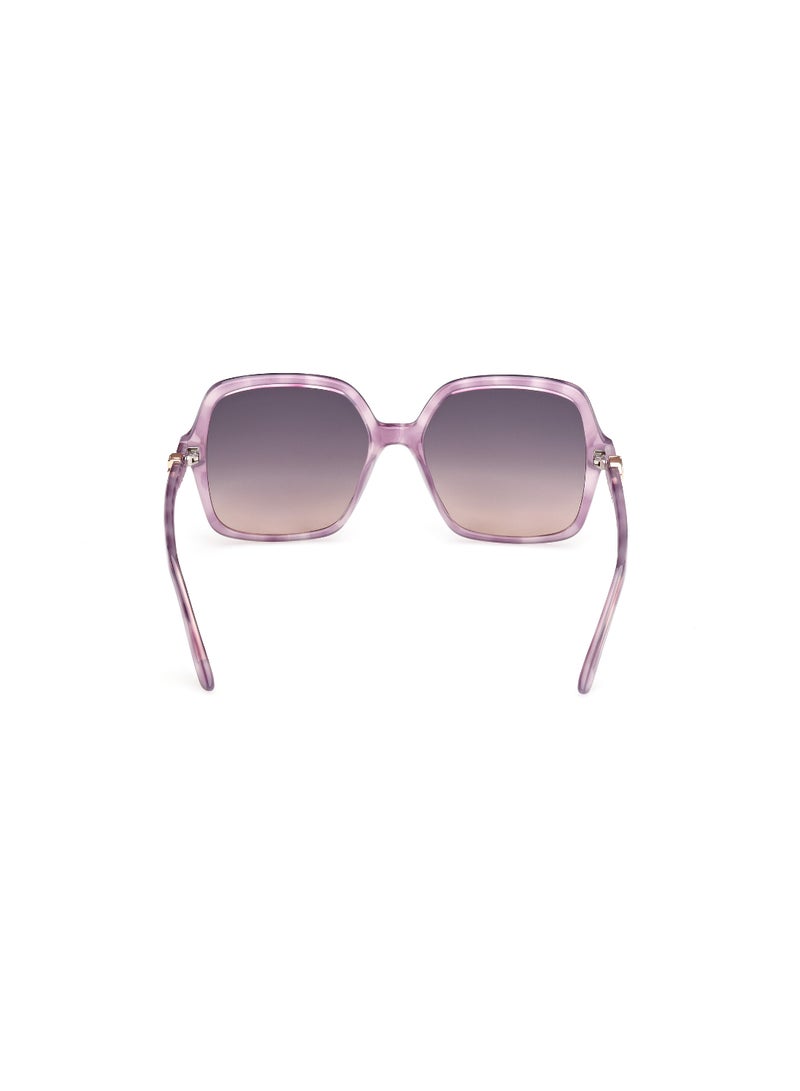 GUESS FULL RIM FEMALE SQUARE PURPLE INJECTED SUNGLASSES - Image 4