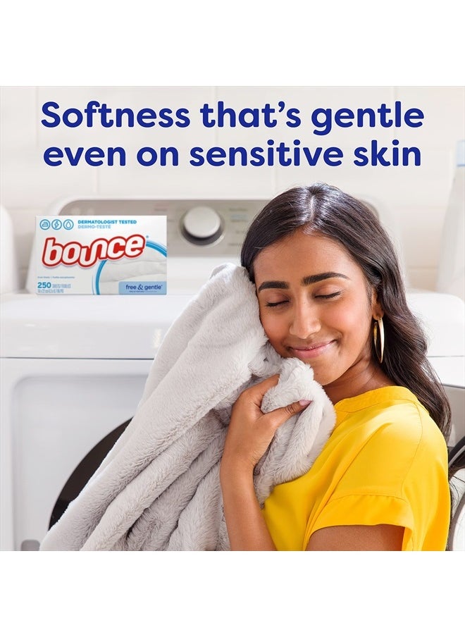 Bounce - Fabric Softener Dryer Sheets, Free & Gentle, 120 Count - Image 1