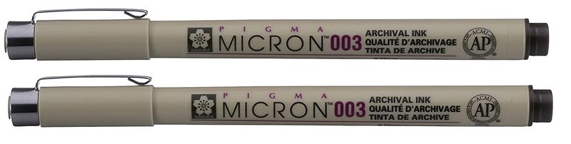 SAKURA PIGMA MICRON BLACK OPEN STOCK, PACK OF 2 PENS (003) - Image 1