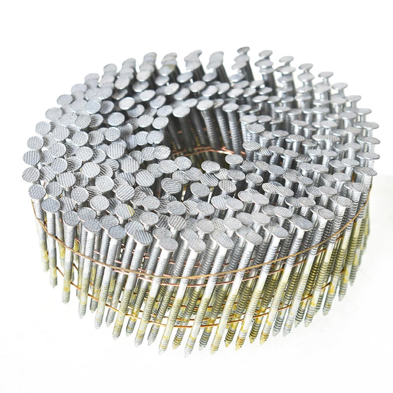 Siding Nails 2Inch x 092Inch 15Degree Collated Wire Coil Full RoundHead Ring Shank HotDipped Galvanized 3600 Count Adapted to Gun Type CN57CN65CN70