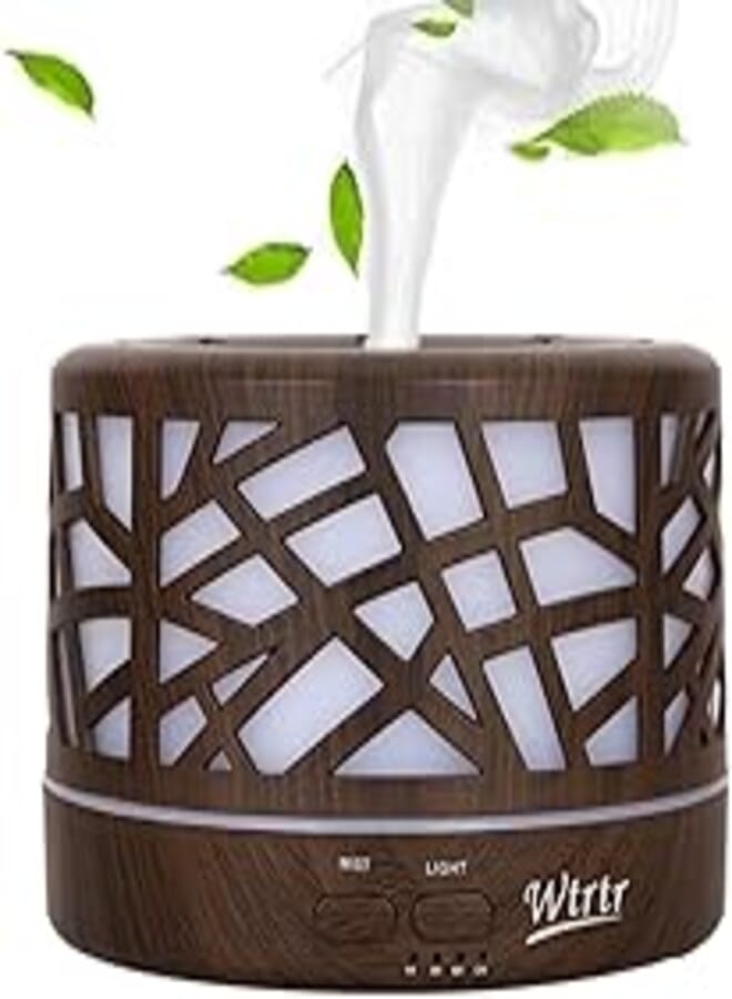Wtrtr 500ml Essential Oil Diffuser, Air Humidifier (Brown)