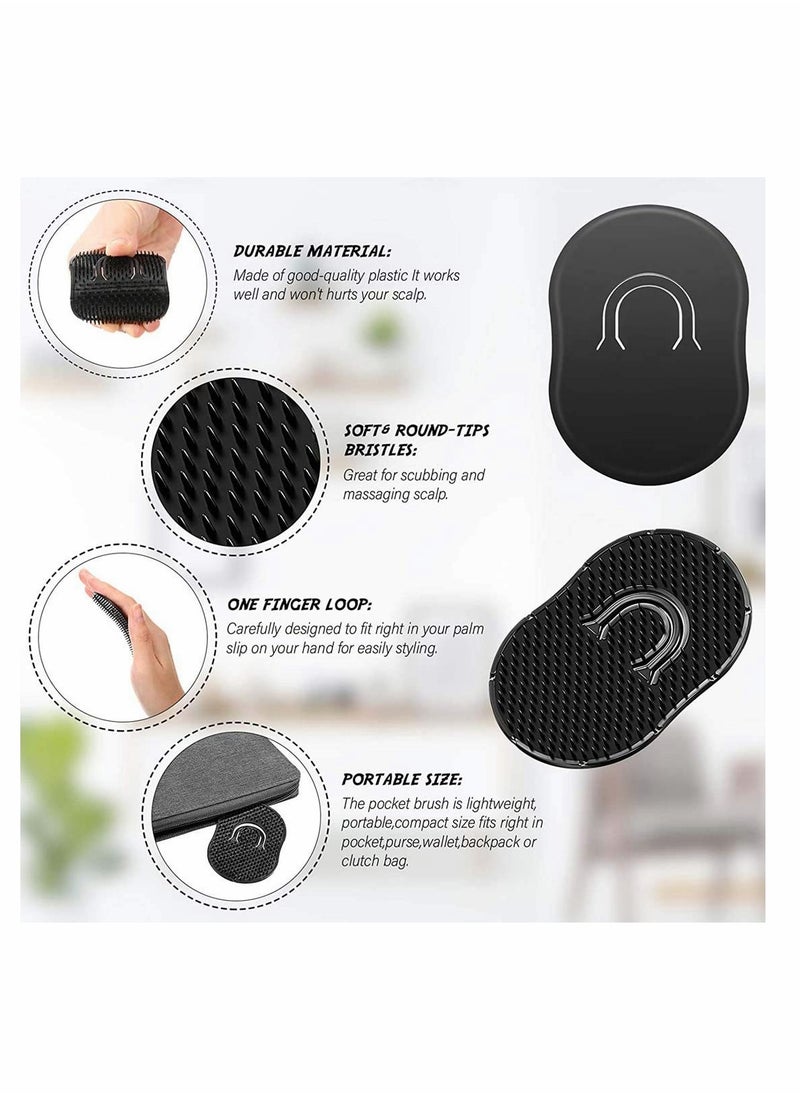KASTWAVE Pocket Palm Combs, Palm Brush for Men, Portable Hair Brushes Plastic Beard Comb Shampoo Brushes Pocket Comb Scalp Massager Brush Scalp Massager Brush Comb for Travel, 6Pcs  - Image 3