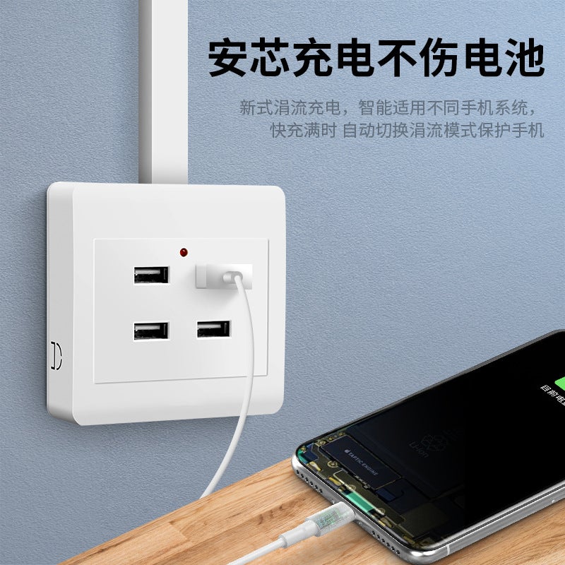 86 Type Two/Three/Four-Hole Usb 2-Port 4-Position 220V To 5V Construction Site 36V Usb Socket Panel Dedicated Usb Fast Charging - Image 4