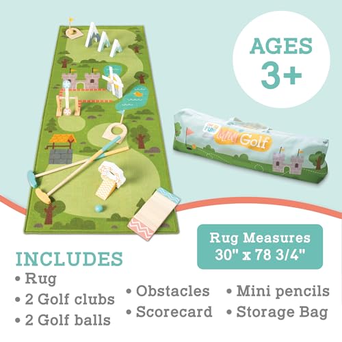 MindWare Oh So Fun Mini Golf Set Indoor Outdoor Kids Golf Set with 7 Obstacles for EverChanging Golf for Kids Experience Enhances HandEye Coordination and Critical Thinking Ages 3 and Up - Image 5