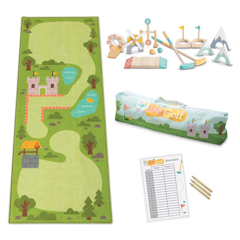 MindWare Oh So Fun Mini Golf Set Indoor Outdoor Kids Golf Set with 7 Obstacles for EverChanging Golf for Kids Experience Enhances HandEye Coordination and Critical Thinking Ages 3 and Up - Image 3