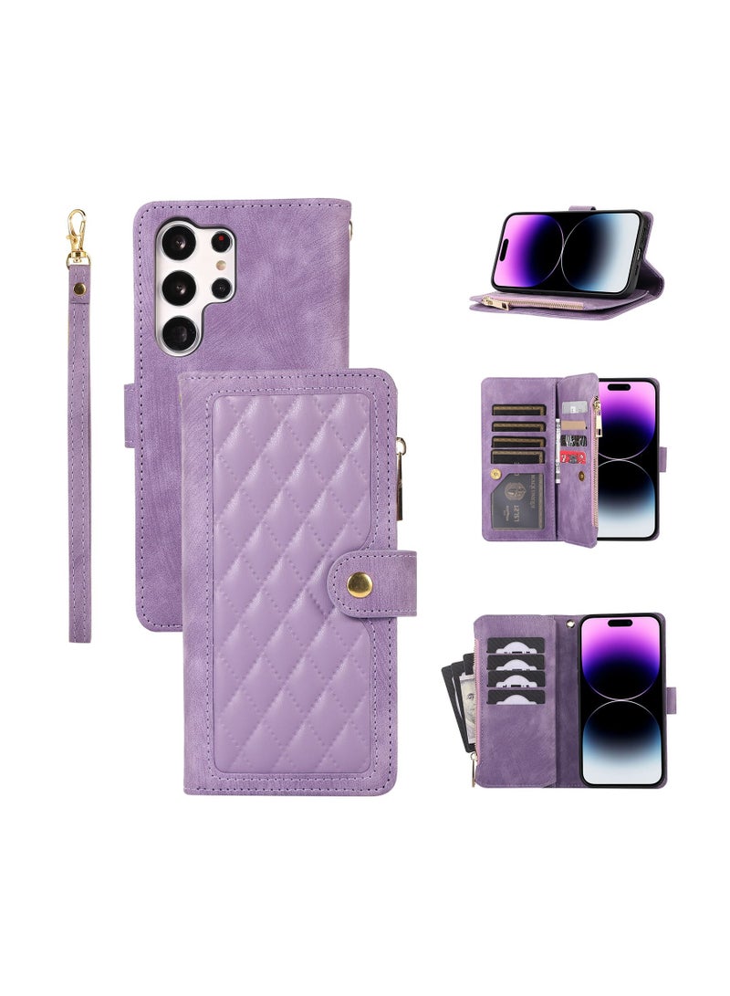 Suteni Flip Cover Card Slots Leather Phone Case for Samsung - Image 3