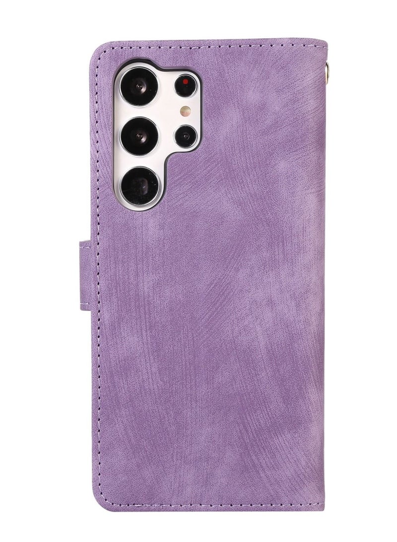 Suteni Flip Cover Card Slots Leather Phone Case for Samsung - Image 2