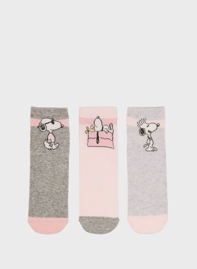 women'secret 3 Pack Low Knee Socks