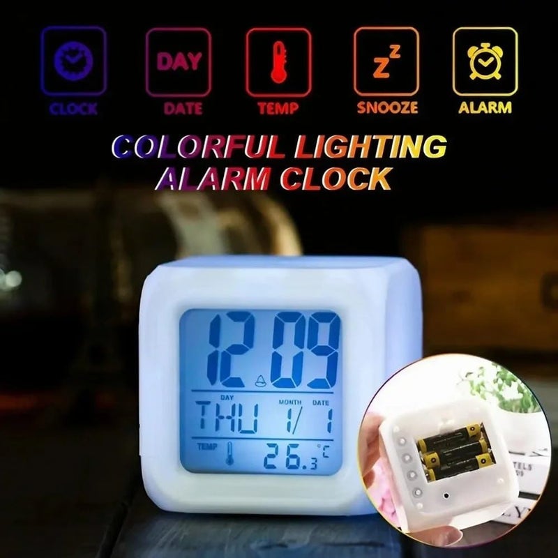 Colorful Luminous Digital Clock - Stylish and Practical Addition to Your Home Decor - Generic - Image 3