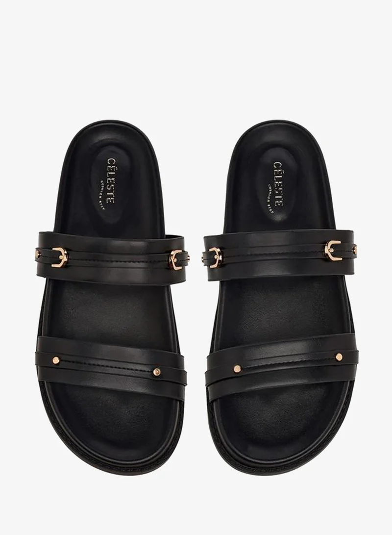 Celeste Women Buckle Detail Flat Sandals