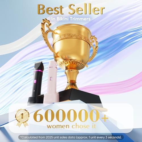 Risina Pubic Hair Trimmer Women - Electric Razors for Women's Body Groomer, Replaceable Ceramic Blade Heads, Face Hair Remover Head, USB-C&Dock Charging, Waterproof&Easy Cleaning - Image 2