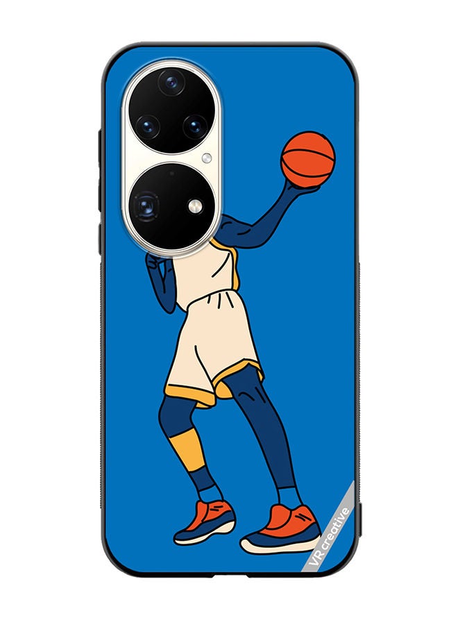 VR CREATIVE Protective Case Cover For Huawei P50 Pro Basketball Player In Action With Ball Design Multicolour - Image 1