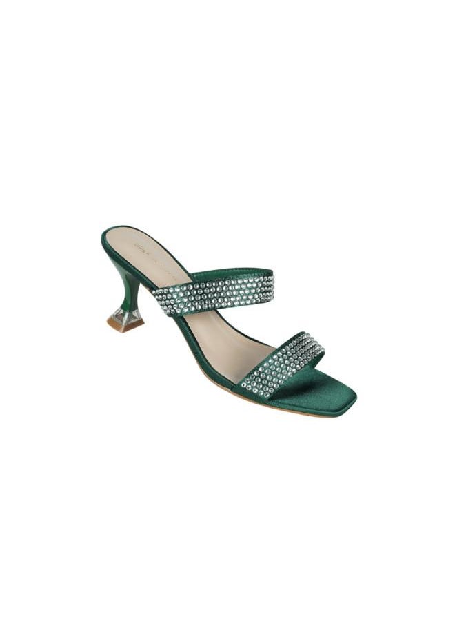 ZAYNA - 221-238 Zayna Ladies Kitten Heel Sandals 15C8618-623 Green - Image 1