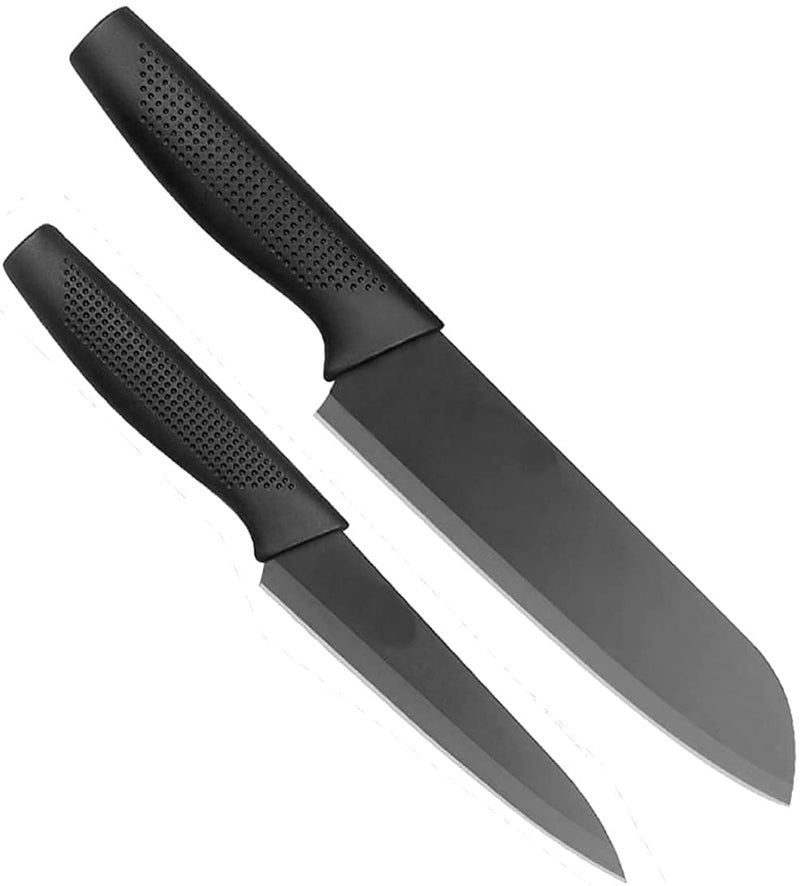 ONICORN® Professional Chef's Knife, Santoku Paring Knife Vegetable Cutting and Chopping Sharp Blade, Scratch Resistant and Rust Proof for Home Kitchen Restaurant (Pack of 2 Pcs, Stainless Steel) - Image 1