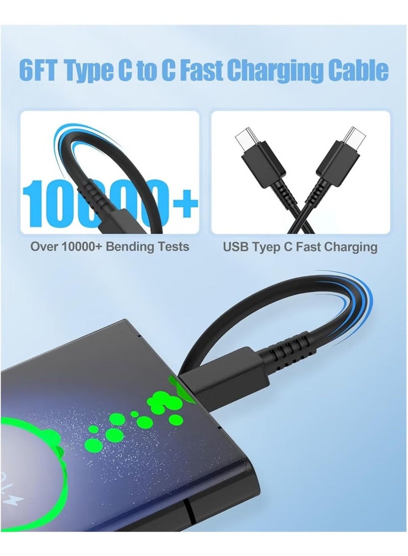 MUNTAQI 45W Super Fast Charger Compatible with Samsung – PD3.0 USB-C Charger for Galaxy S23 Ultra, S23+, S23, S22 Ultra, S21+, A53 5G, A54, Z Fold/Flip 4, Tab S8 Ultra – Includes 1M Type C Cable - Image 3