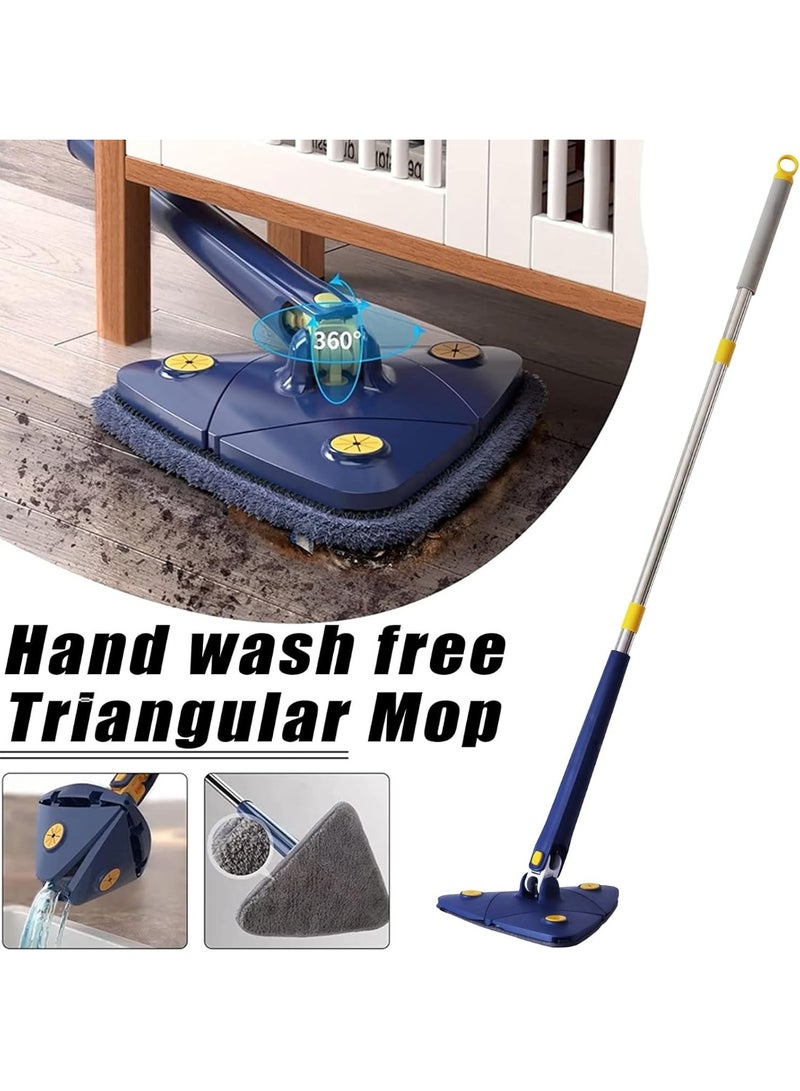 UBEdge 360° Rotatable Triangle Cleaning Mop – Adjustable Long Handle Microfiber Mop with 6 Reusable Washable Pads for Floor, Ceiling, Corner & Glass Cleaning - Image 5