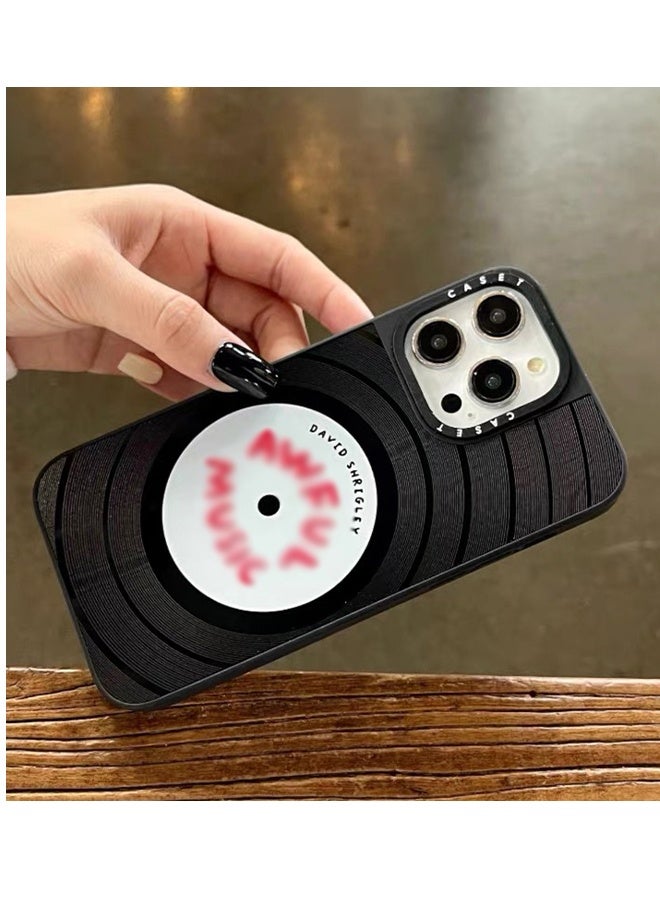 Casetify For iPhone 15 Pro Max Case -Black Vinyl Record Design Protective Case - Image 4