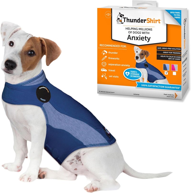 ThunderShirt Dog Anxiety Relief Vest - Blue, Size S (7-11.5 kg) - Image 1
