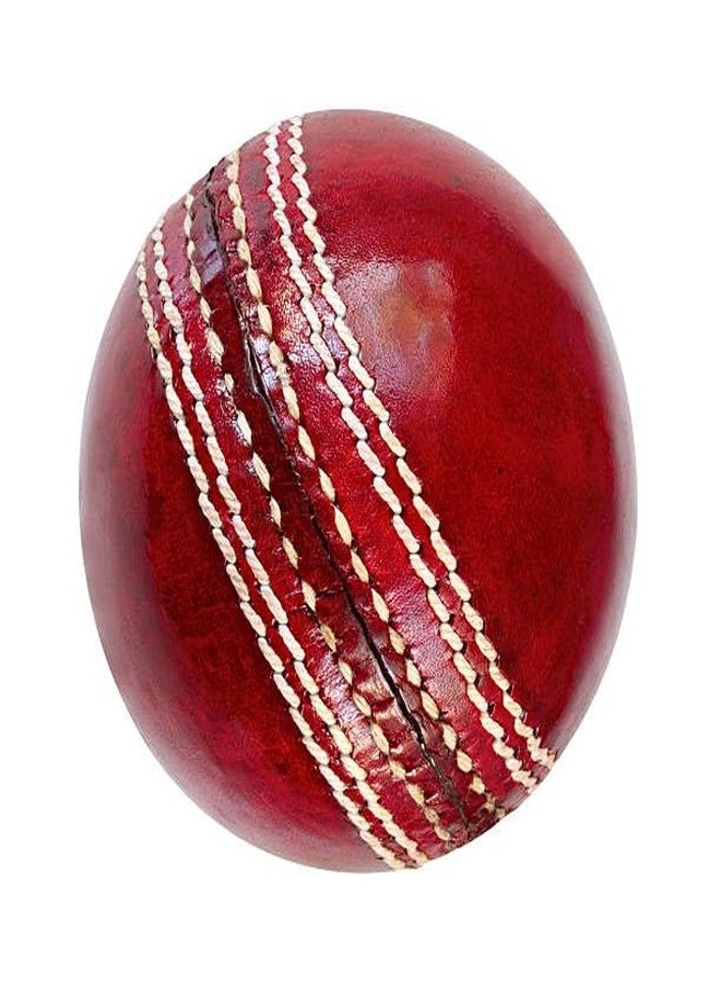 Club 2-Piece Cricket Leather Ball - Pack of 1 (Red) - Image 2