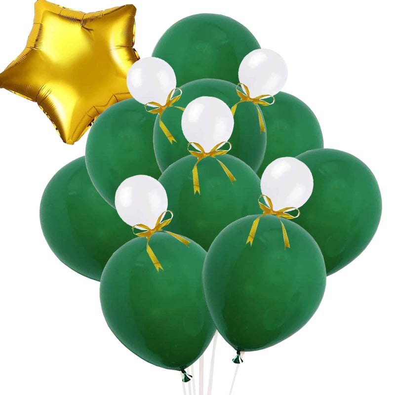 GaesQae Christmas Tree Balloon Kit Green Balloons Garland Arch White Balloons Green balloons 93 Pieces Latex Balloons for XmasNew YearParty Decoration - Image 2