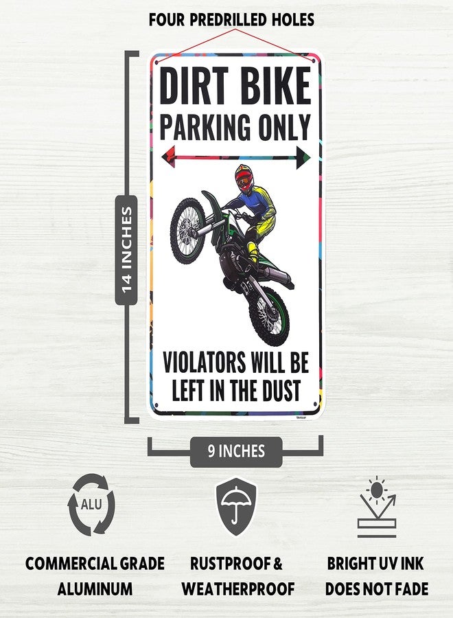 Venicor Dirt Bike Sign Decor - 9 x 14 Inches - Aluminum - Dirtbike Motocross Gifts Accessories Stickers Stuff - Image 2
