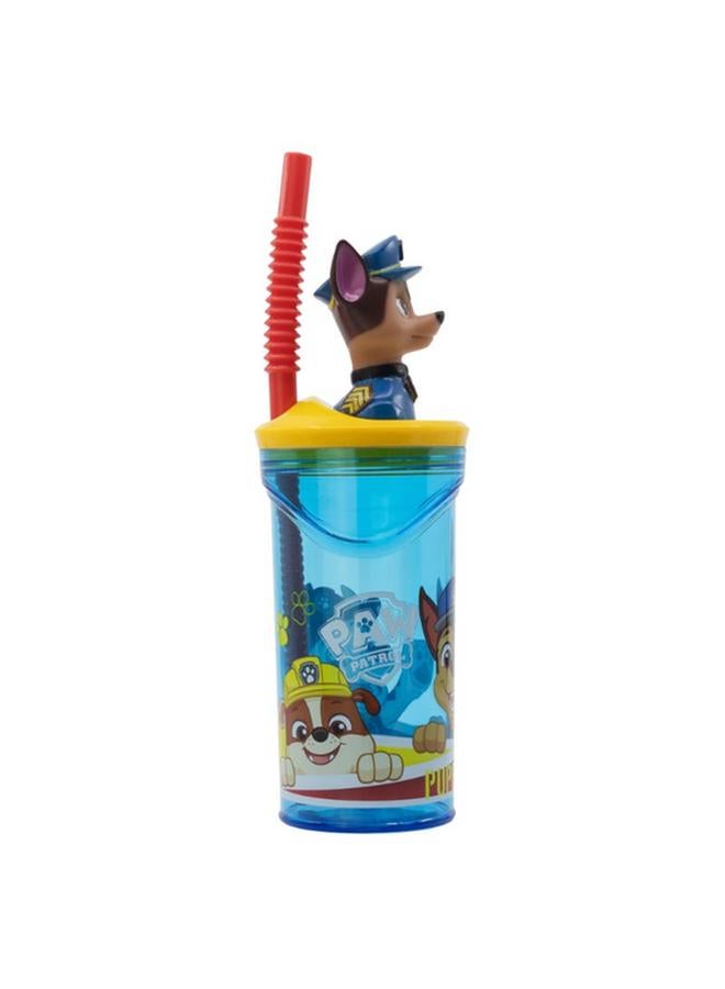 STOR 3D Figurine Paw Patrol BPA-Free Plastic Tumbler with Straw Blue 360ml  - Image 3