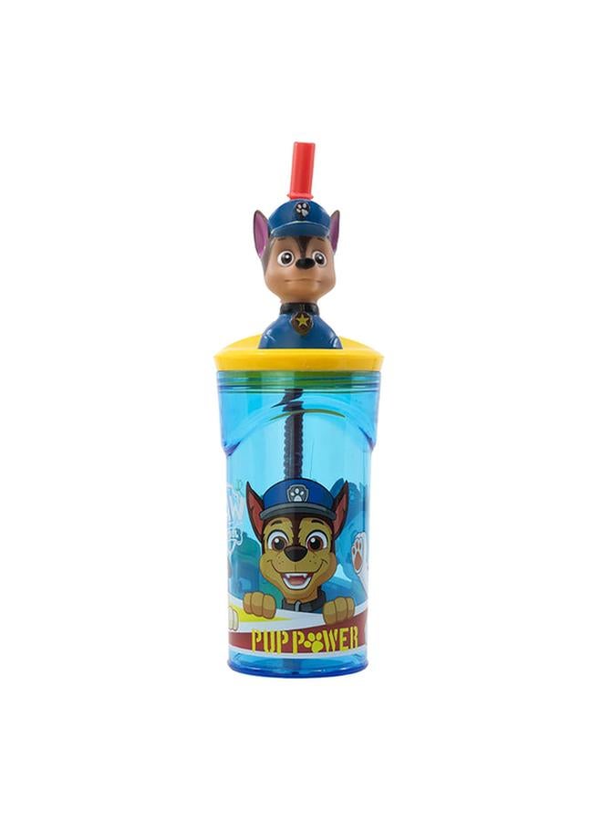 STOR 3D Figurine Paw Patrol BPA-Free Plastic Tumbler with Straw Blue 360ml  - Image 1