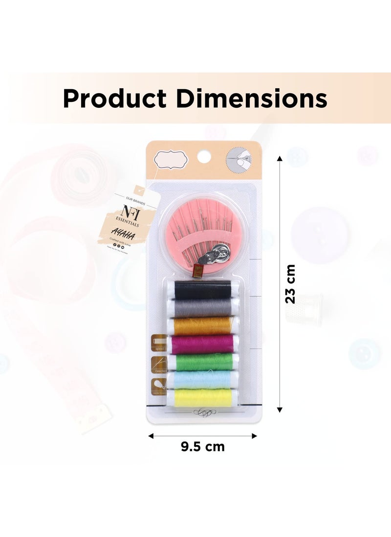 NFI essentials NFI essentials Sewing Set Box Sewing kit Organizer Sewing Accessories with Thread, Needles, Needles Threader  - Image 4