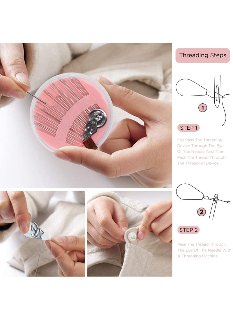 NFI essentials NFI essentials Sewing Set Box Sewing kit Organizer Sewing Accessories with Thread, Needles, Needles Threader  - Image 2